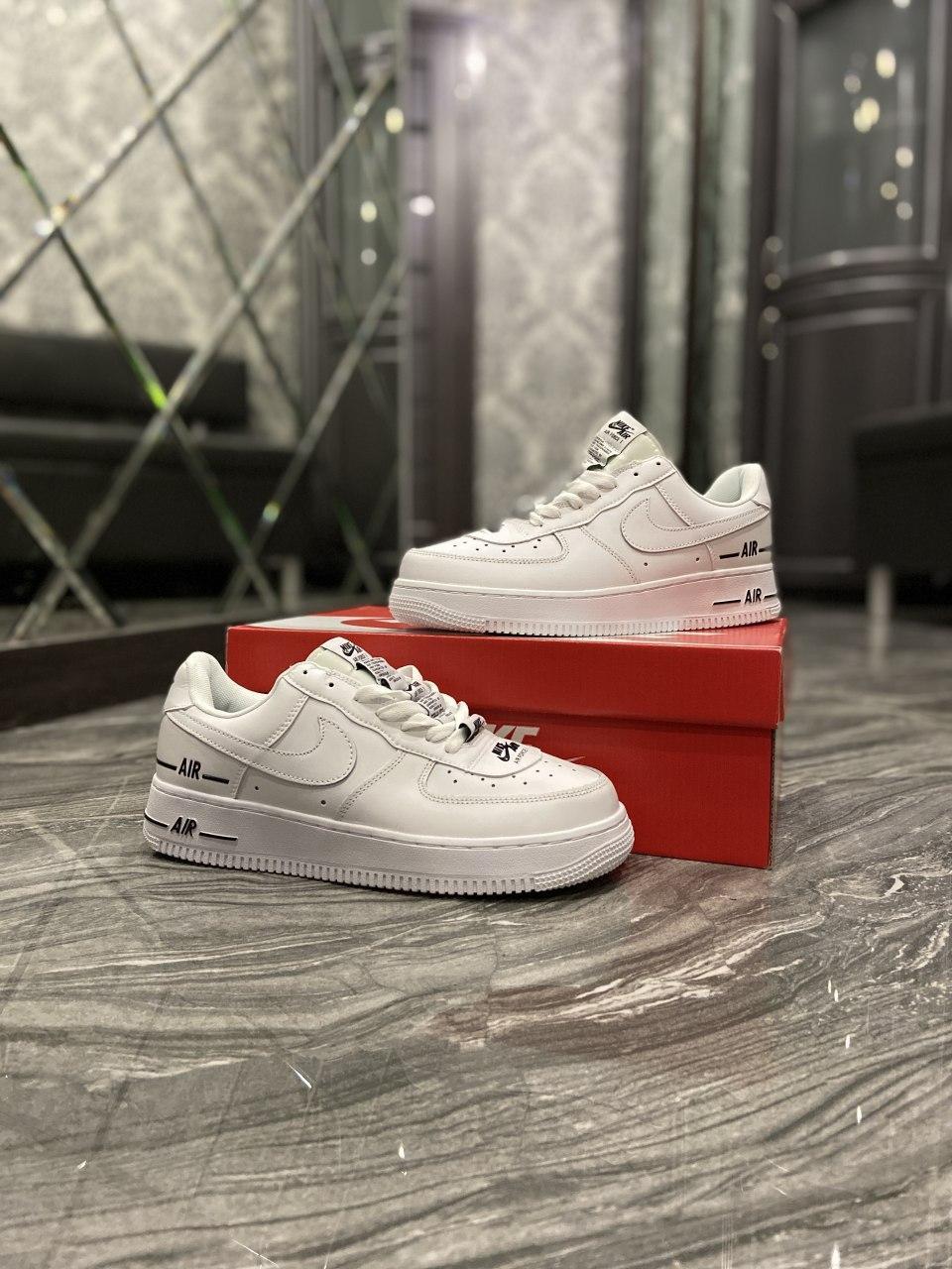 

Мужские кроссовки Nike Air Force 1 Low Added AirWhite BlACK / Найк Аир Форс 1 Лоу Белые Черные, Белый