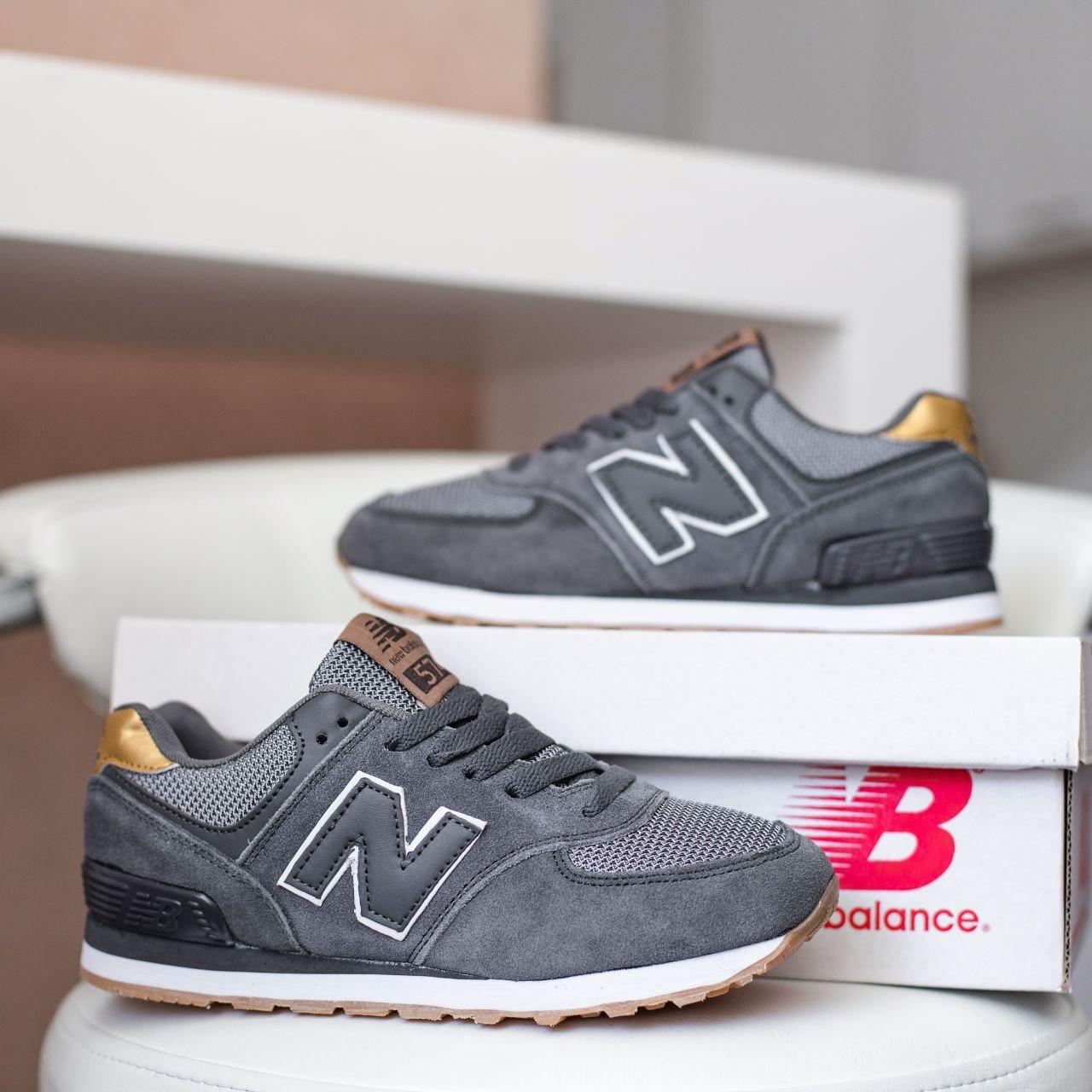 

Женские кроссовки New Balance 574 Grey Gold / Нью Беланс 574 Серые Золотые 39, Серый