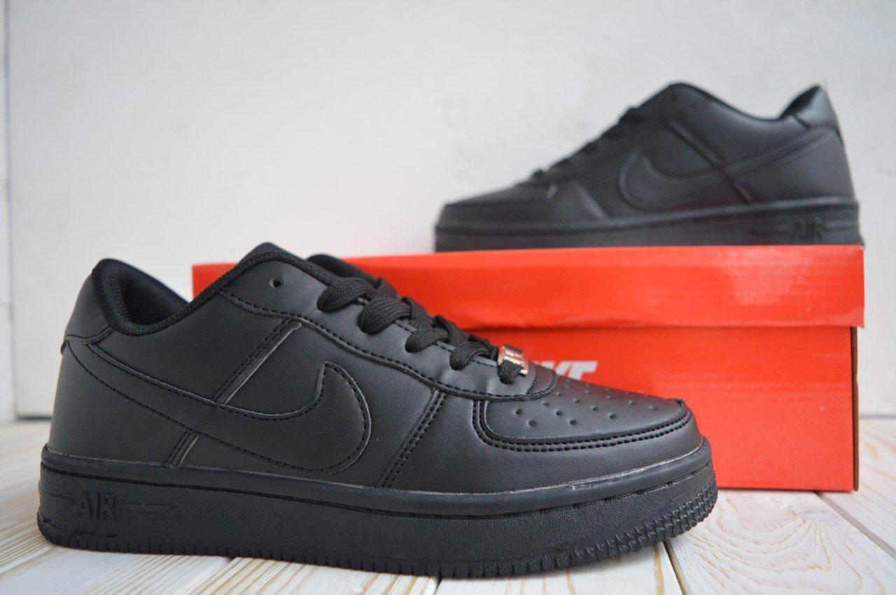 

Женские кроссовки Nike Air Force AF-1 Black / Найк Аир Форс АФ-1 Черные, Черный