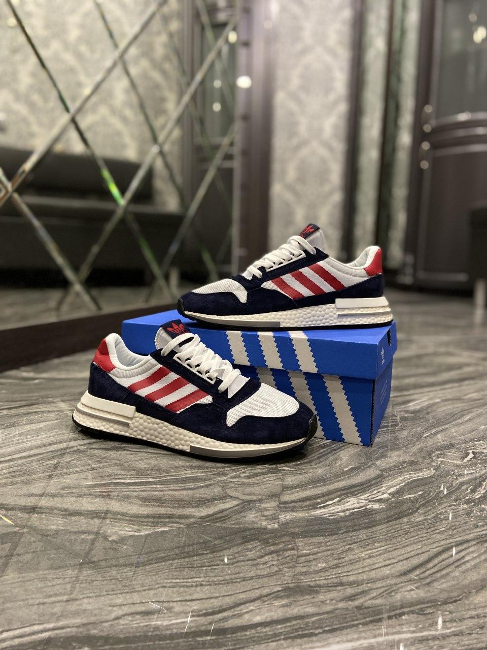 

Мужские кроссовки Adidas ZX 500 Blue White Red / Адидас Зед Икс 500 Синие Белые Красные 41