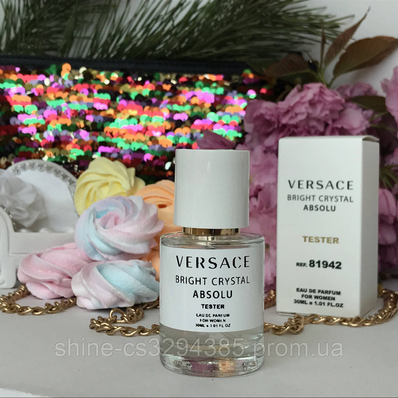 

Тестер Versace Bright Crystal Absolu Духи женские Концентрат Версаче Брайт Кристал Абсолю Пафуми Tester