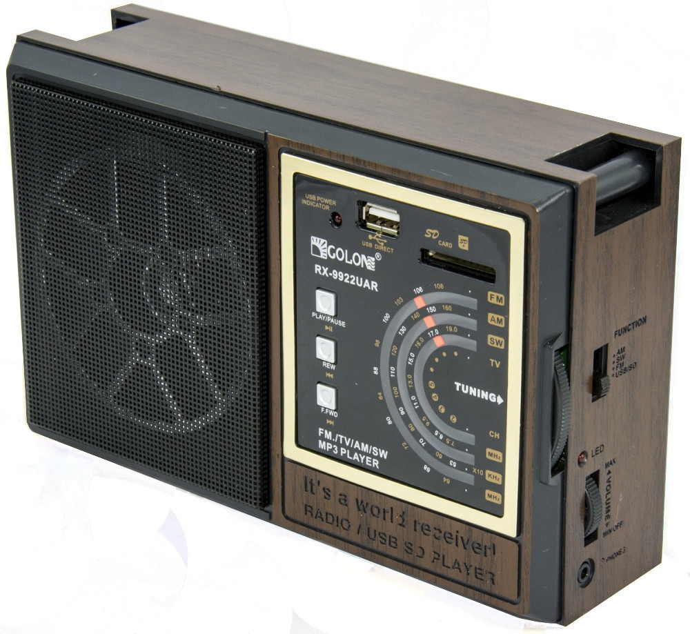 

Портативный радиоприемник Golon RX-9922UAR с USB, FM радио на батарейках, Радиоприемники, рации, микрофоны и радиосистемы