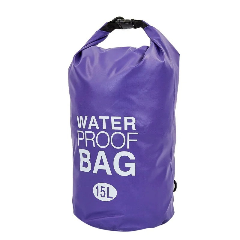 

Водонепроницаемый гермомешок Water Proof BAG Фиолетовый 15 л, рюкзак мешок герметичный через плечо, Рюкзаки и сумки