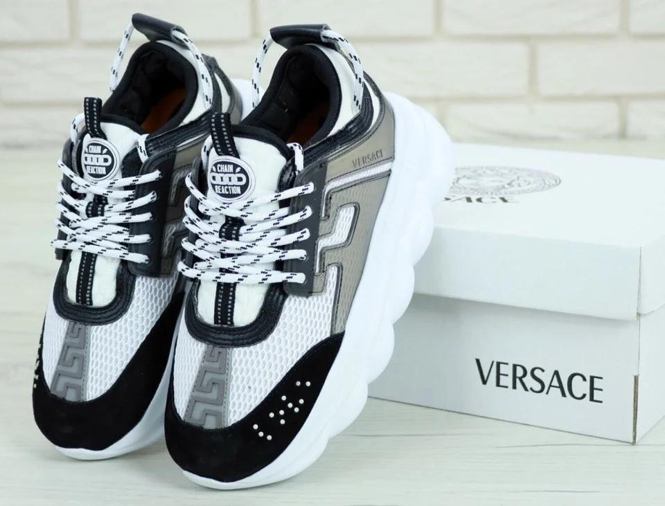 

Женские Кроссовки Versace Chain Reaction White - Black, 38