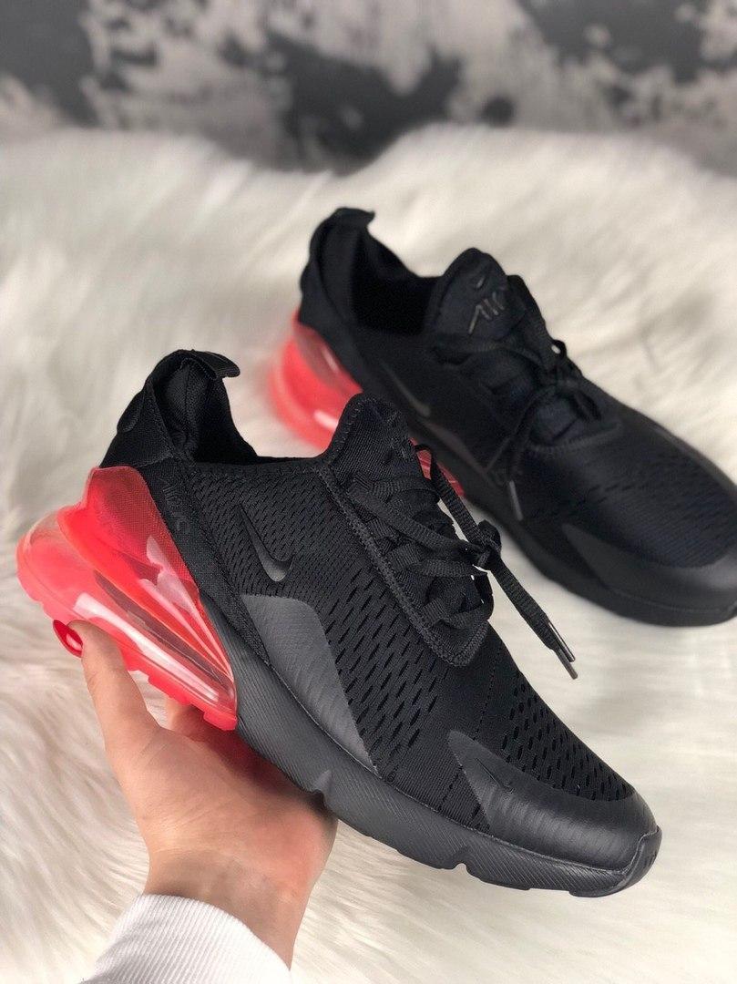 

Мужские кроссовки Nike Air Max 270 Black Hot Punch / Найк Аир Макс 270 Черные 45, Черный