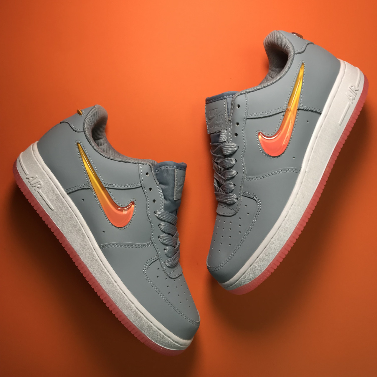 

Женские кроссовки Nike Air Force 1 Low Grey Orange 40, Серый