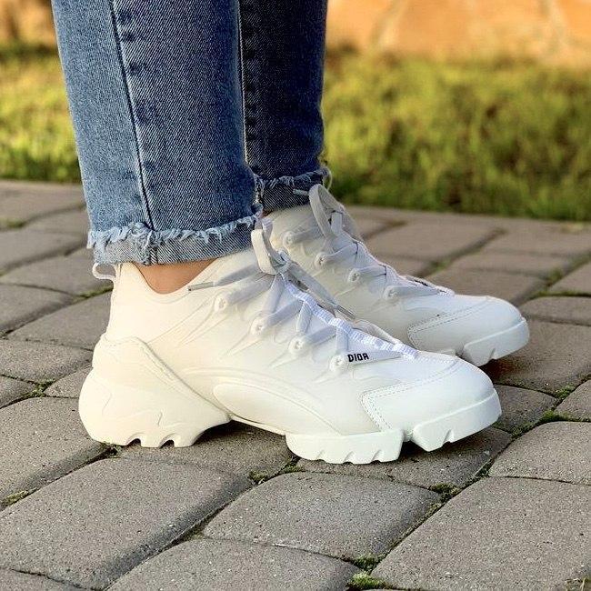 

Женские кроссовки Christian Dior D-connect Sneaker White Neoprene / Кристиан Диор Д Коннект Белые 38, Белый