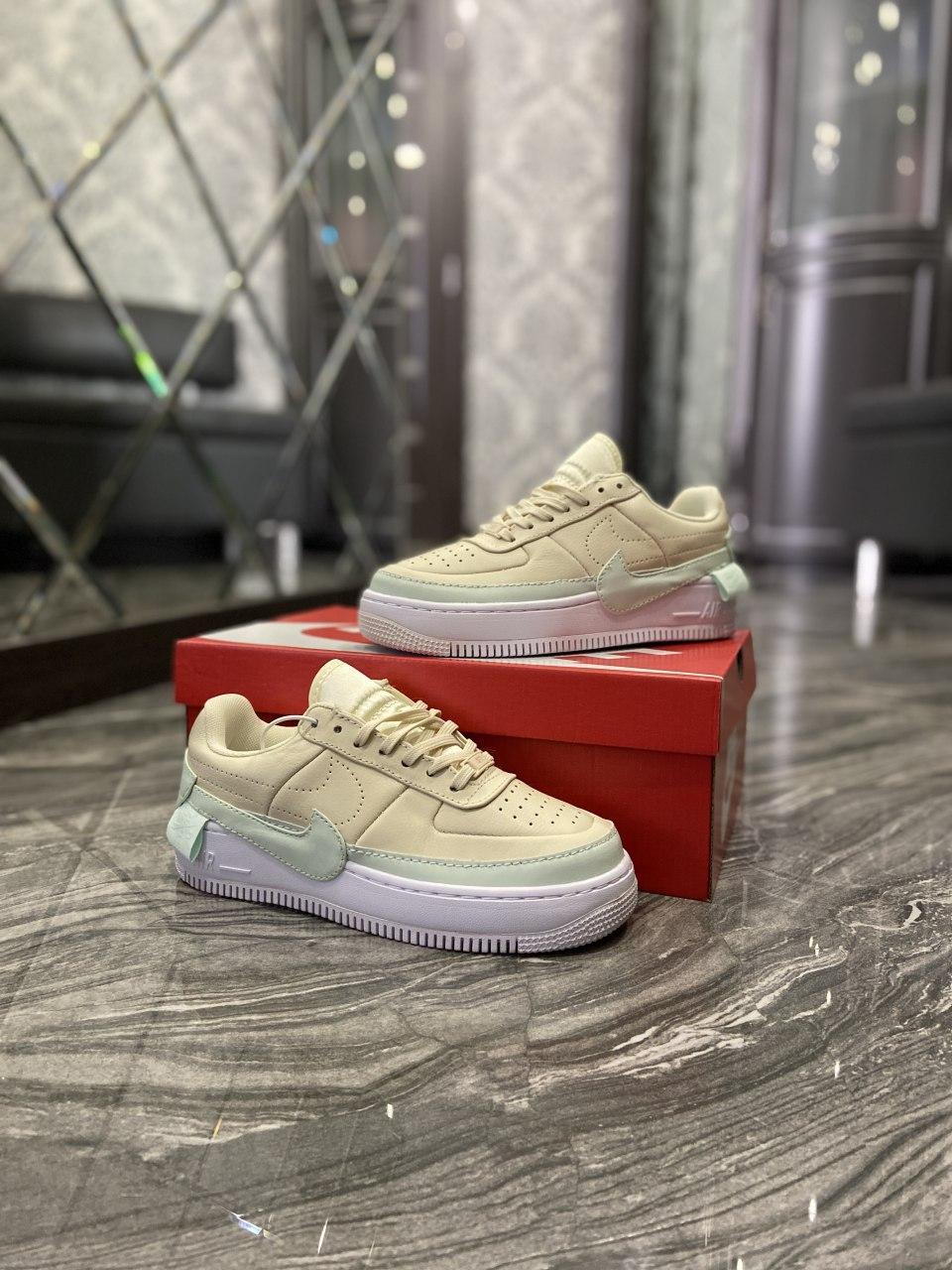 

Женские кроссовки Nike Air Force 1 Low Jester Beige Blue / Найк Аир Форс 1 Джестер Бежевые Синие 37, Бежевый