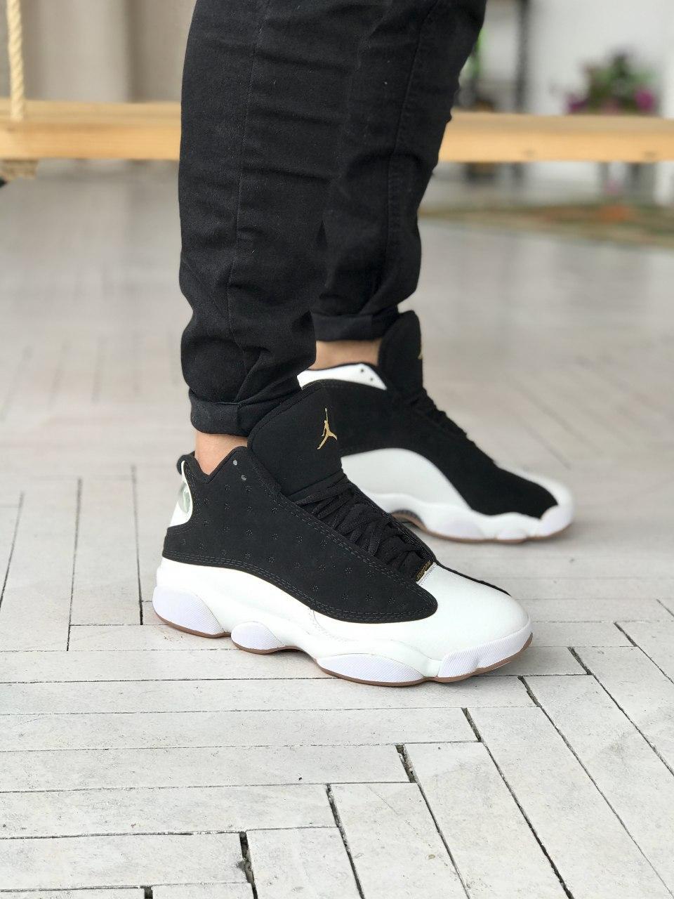 

Мужские кроссовки Nike Air Jordan 13 Black White / Найк Аир Джордан 13 Черный Белый 42, Черно-белый