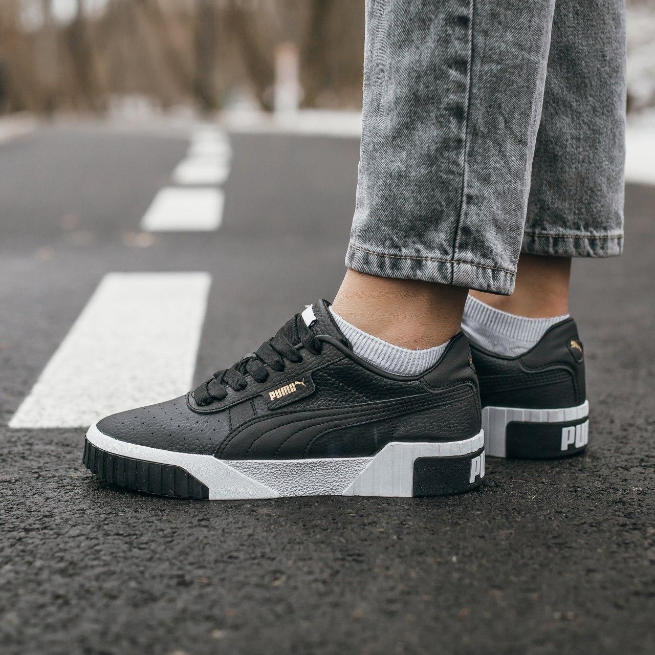 

Женские Кроссовки Puma Cali Remix Black\White 39, Черно-белые