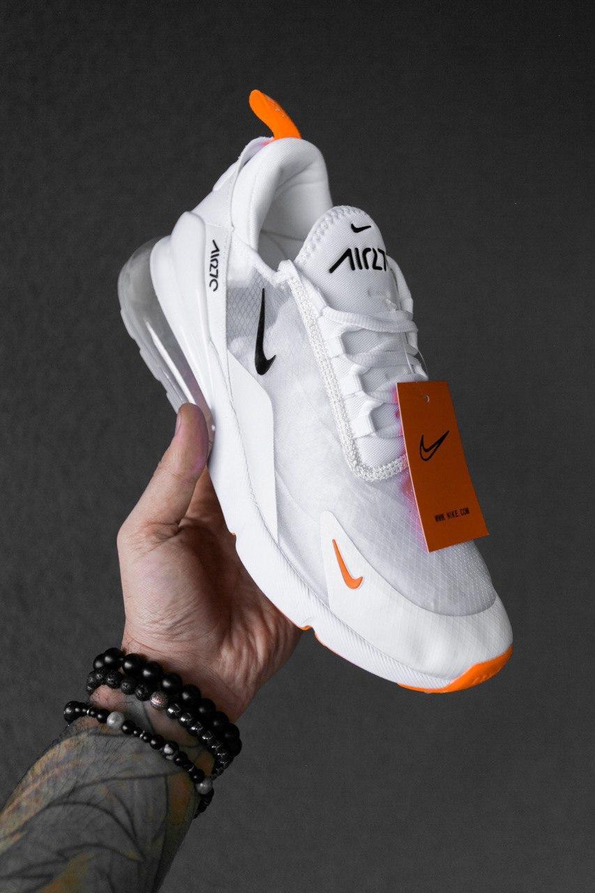 

Мужские кроссовки Nike Air Max 270 "White/Orange" / Найк Аир Макс 270 Белые Оранжевые 42, Белый