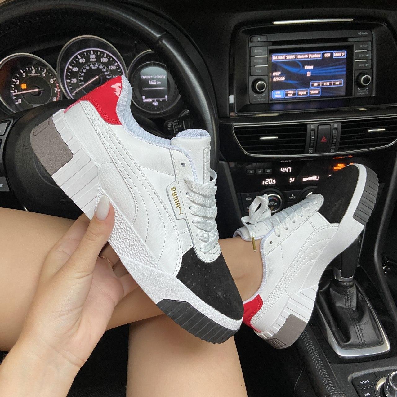 

Женские кроссовки Puma Cali White and Black/Red / Пума Кали Белые Красные Черные 40, Белый