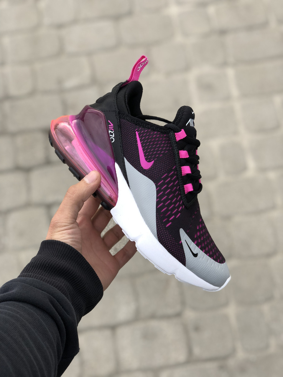 

Женские кроссовки Nike Air Max 270 Black Pink / Найк Аир Макс 270 39, Черный