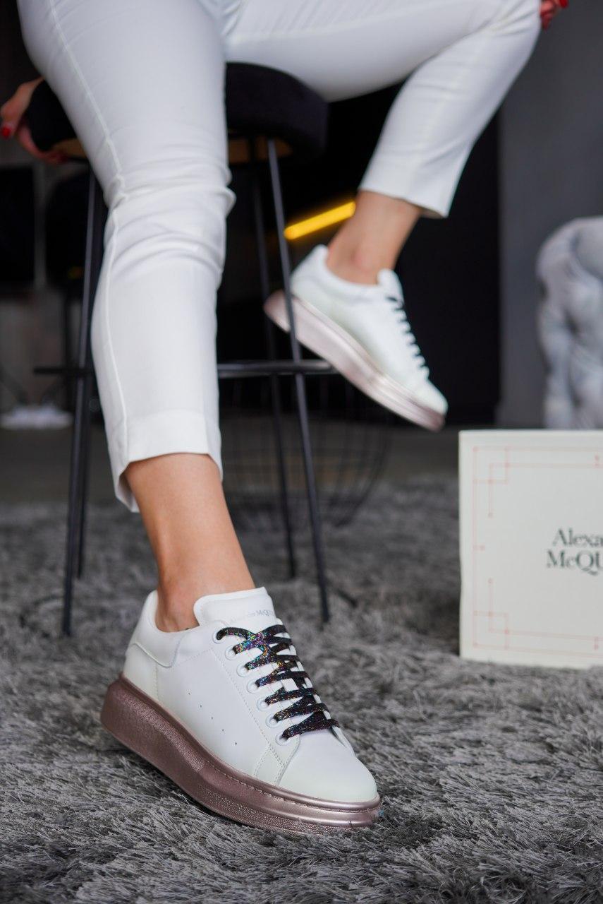 

Женские кроссовки Alexander McQueen White / Александр МакКуин Белые, Белый