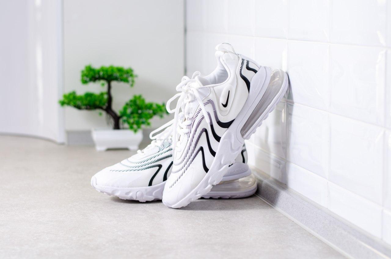 

Мужские кроссовки Nike Air Max 270 React Eng White / Найк Аир Макс 270 Реакт Белые 45, Белый