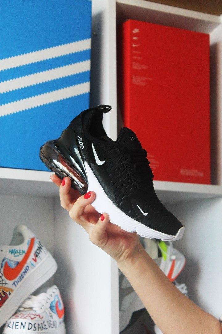 

Мужские кроссовки Nike Air Max 270 Black White / Найк Аир Макс 270 Черные Белые 45, Черный