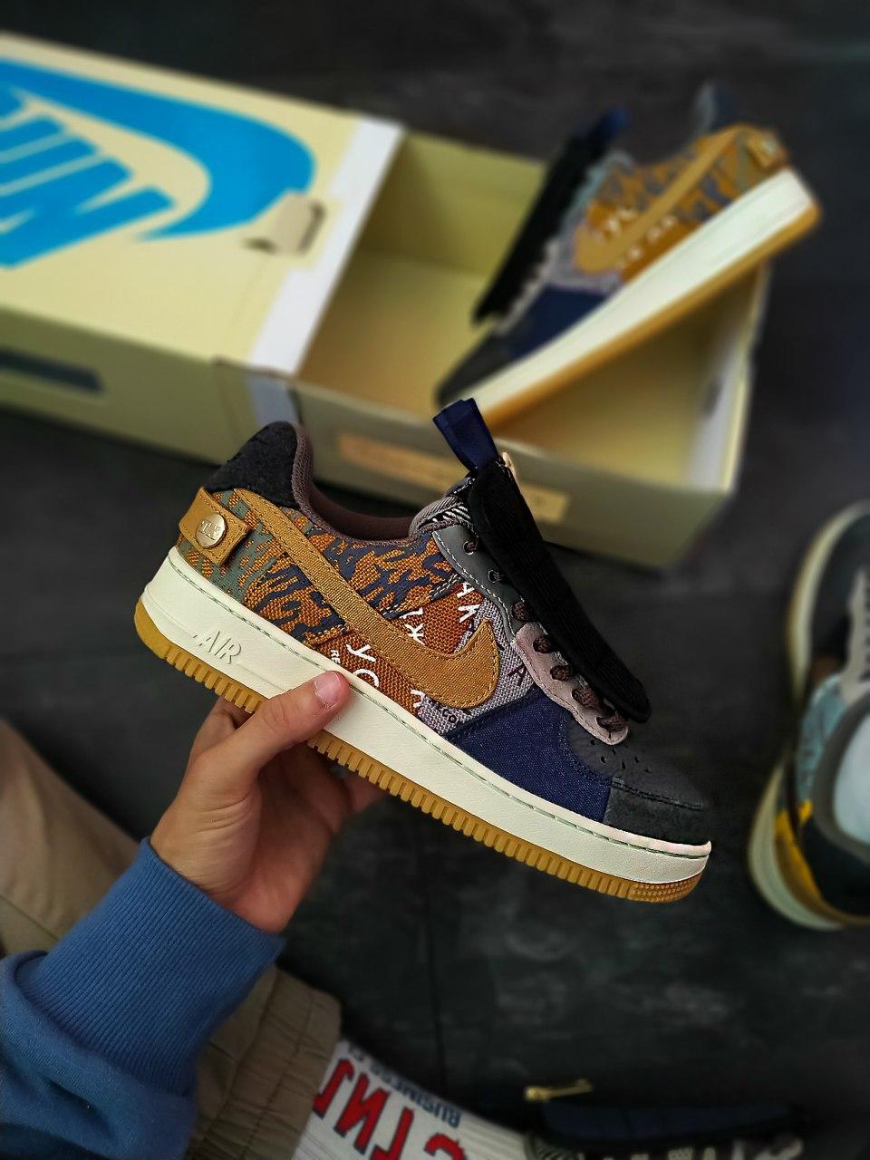 

Мужские кроссовки Nike Air Force 1 Low x Travis Scott “Cactus Jack“ / Найк Аир Форс 1 Лоу Трэвис Скотт 44, Синий