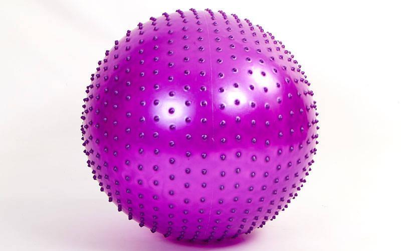 Мяч для фитнеса (фитбол) массажный 65см Zelart FI-1987-65 (PVC, 1100г,