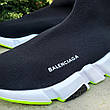 Кросівки жіночі Balenciaga Speed Trainer White Lime чорні на білій підошві ((на стилі)), фото 4