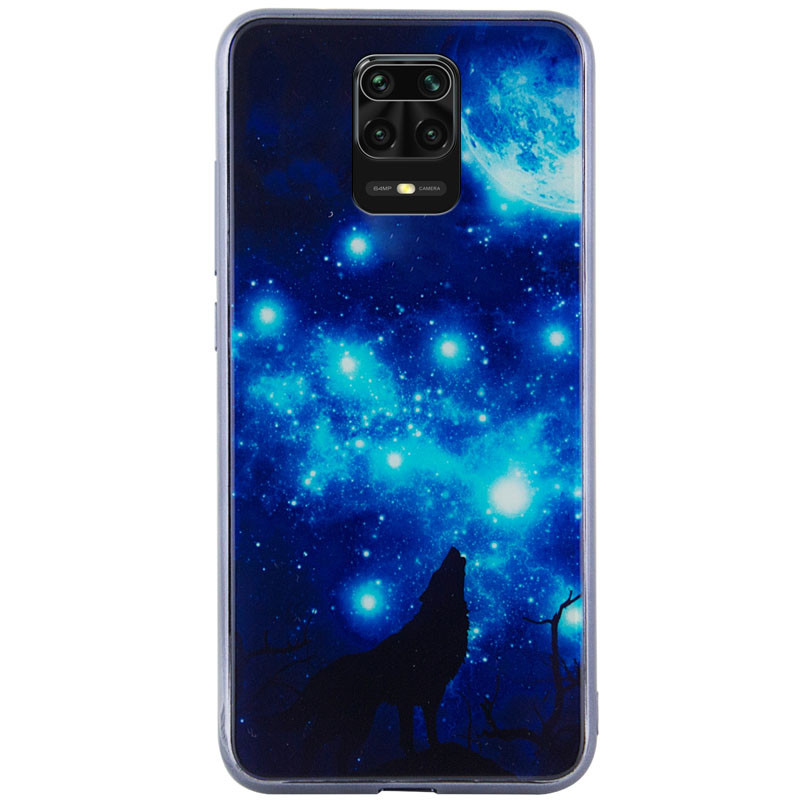 

TPU+Glass чехол Fantasy с глянцевыми торцами для Xiaomi Redmi Note 9s / Note 9 Pro / Note 9 Pro Max, Лунная ночь