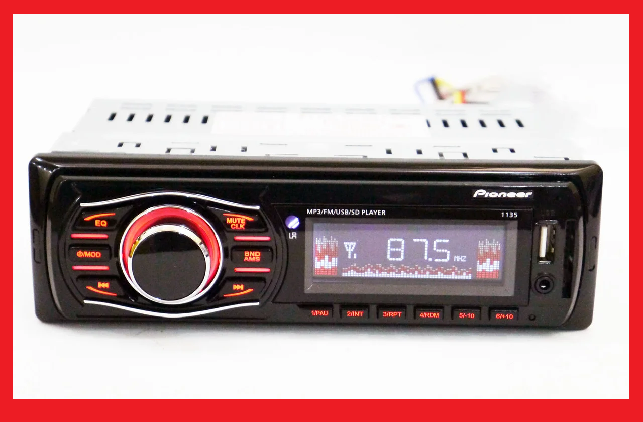 

Автомагнитола Pioneer 1135 - MP3+Usb+Sd+Fm+Aux+ пульт (4x50W)