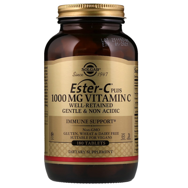 

Витамин C сложноэфирный (Ester-C Plus) 1000 мг 180 таблеток