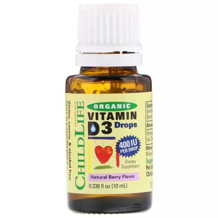 

Жидкий витамин D3 (Organic Vitamin D3 Drops) 400 ME 10 мл со вкусом ягод