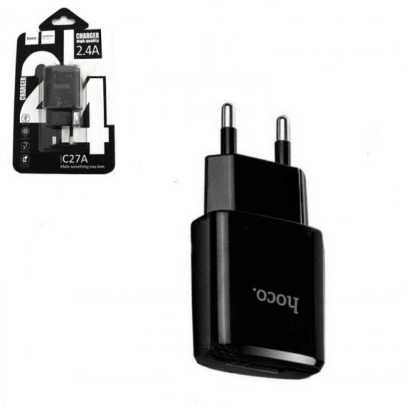 

СЗУ-USB HOCO С27A 2.4A 1 Usb Black (блистер) "Акционная цена