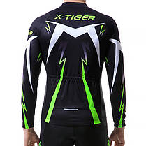 Велокостюм для чоловіків X-Тідег XM-CT-013 Trousers Green S кофта з довгим рукавом + штани спортивний, фото 2