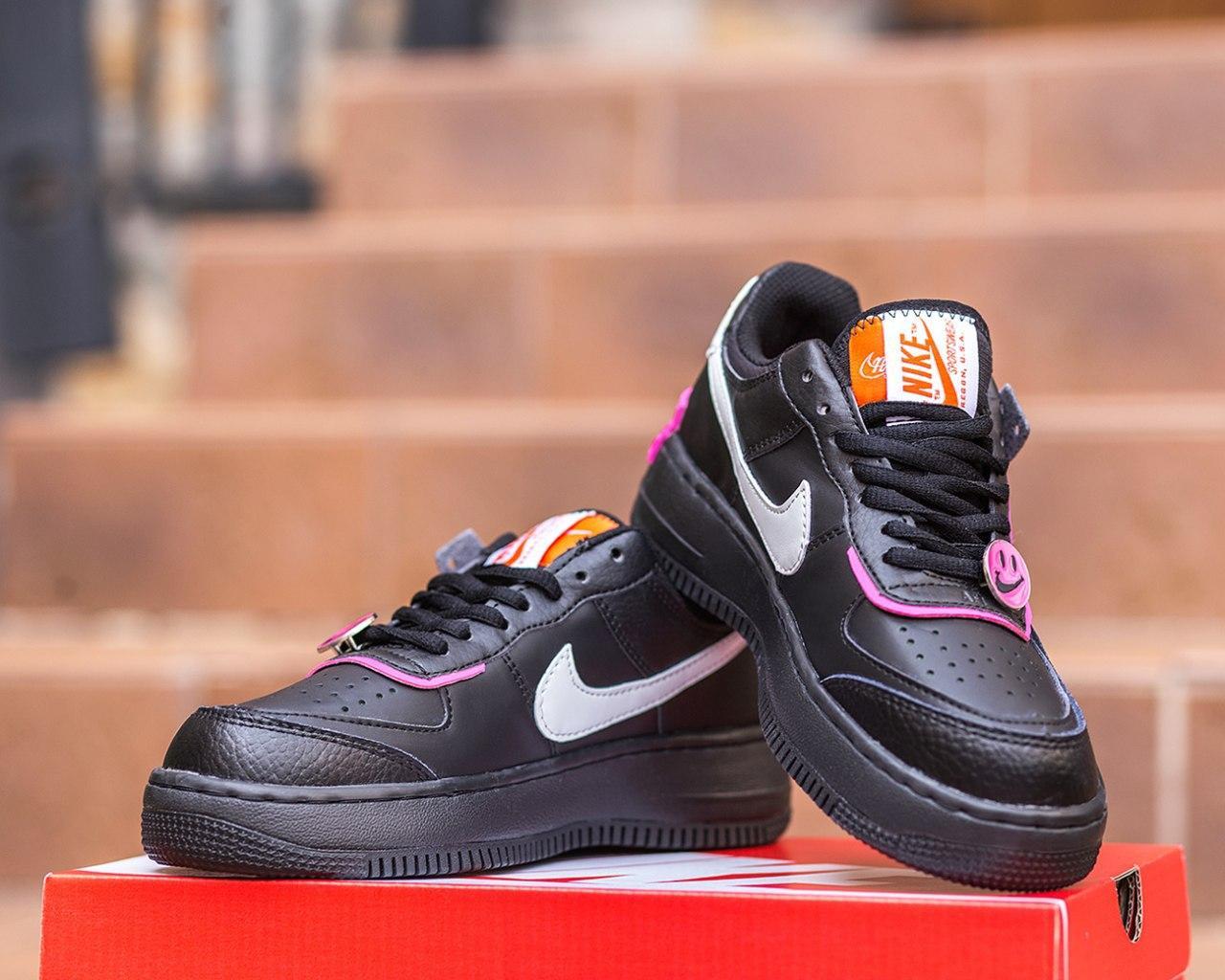 

Женские кроссовки Nike Air Force 1 Shadow Removable Patches Black / Найк Аир Форс Шадоу 1 Черные 39, Черный