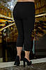 Женские джинсовые капри с эффектом утяжки, батал большие размеры, фото 7