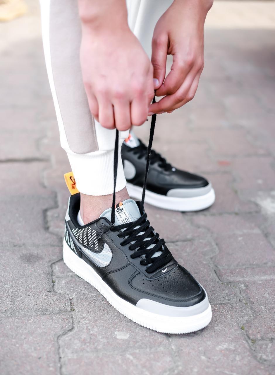 

Кроссовки Nike Air Force 1 Low LV8 2 44 Black/Grey, Черный с серым
