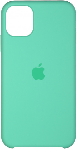 

Чехол накладка на Apple iPhone 11 Айфон 11 (6,1 дюймов) Silicone Case цвет мята (spearmint) + стекло в Подарок, Салатовый