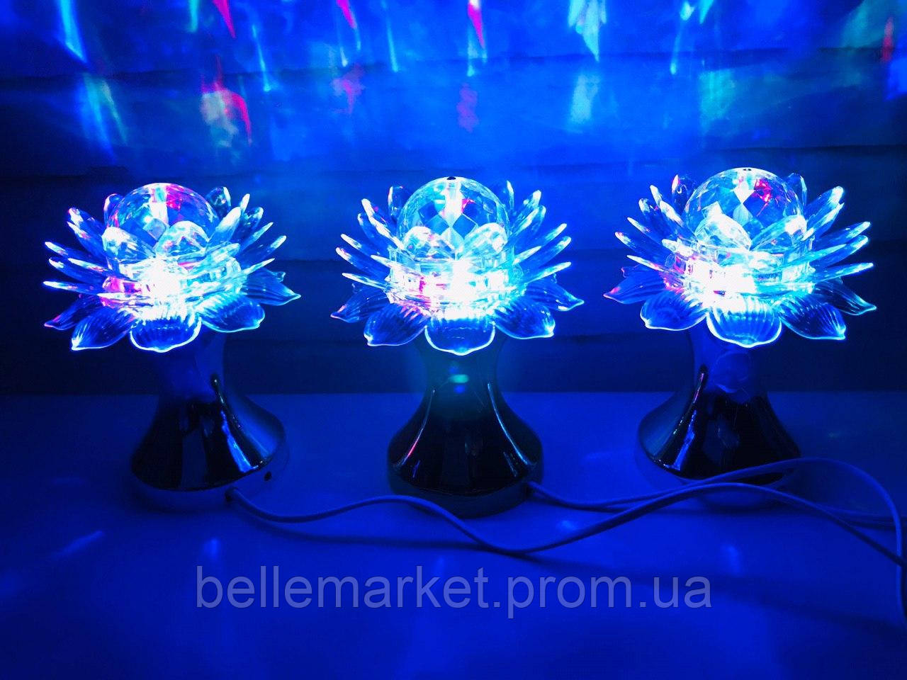 

Яркая, Вращающаяся диско лампа Led full color rotating lamp светодиодная Лилия DISCO CB 0319. Лучшая Цена!