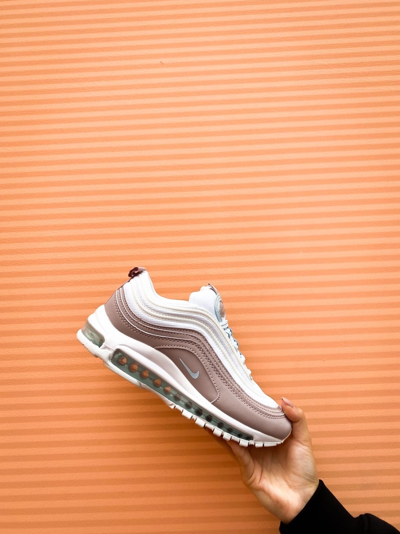 

Кроссовки женские Nike Air Max 97 розовые с белым, Найк Аир Макс, натуральная кожа,текстиль, код KS-7725 38