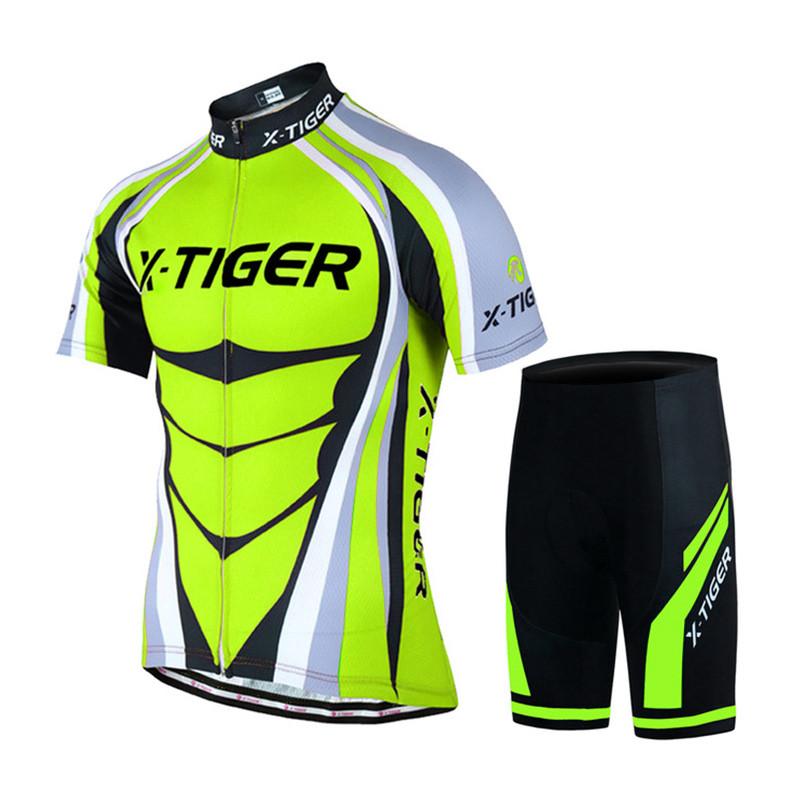Костюм вело X-Тiger QT/T1616 Green XS футболка короткий рукав + шорты