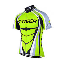 Костюм вело X-Тiger QT/T1616 Green XS футболка короткий рукав + шорты, фото 2