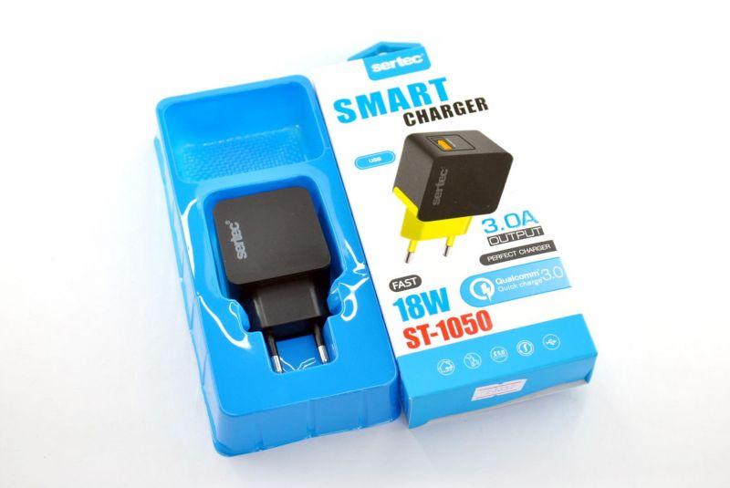 

СЗУ-USB Sertec ST-1050 18W/3.0A 1 Usb (Quick Charge 3.0) Black