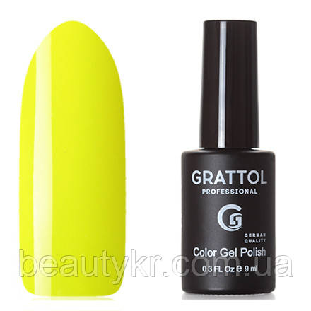 

Grattol, Гель-лак Classic Collection №36, Lemon,зеленовато-желтый, без перламутра и блесток, плотный.