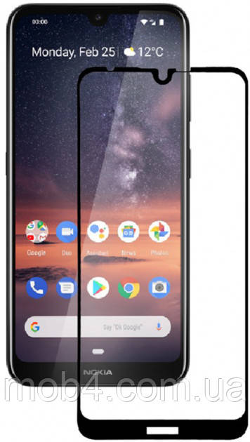 

Защитное стекло для Nokia 3.2 (Нокия 3.2) на весь экран (черное)