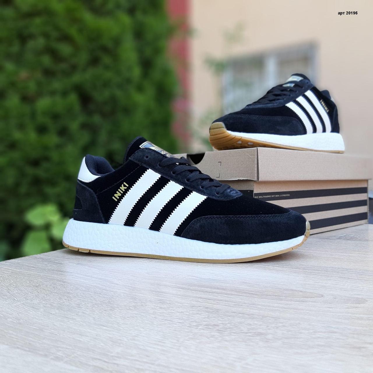 

Женские кроссовки в стиле Adidas Iniki, замша, черные с белым, 41 (25,5 см), размеры:36,41