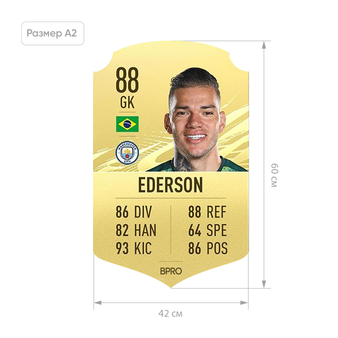 

Футбольная карточка Едерсон Эдерсон Ederson FIFA ULTIMATE TEAM (FUT) A2 (42x60см)