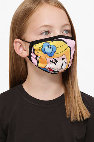 Текстильная детская маска для лица с рисунком, фото 2