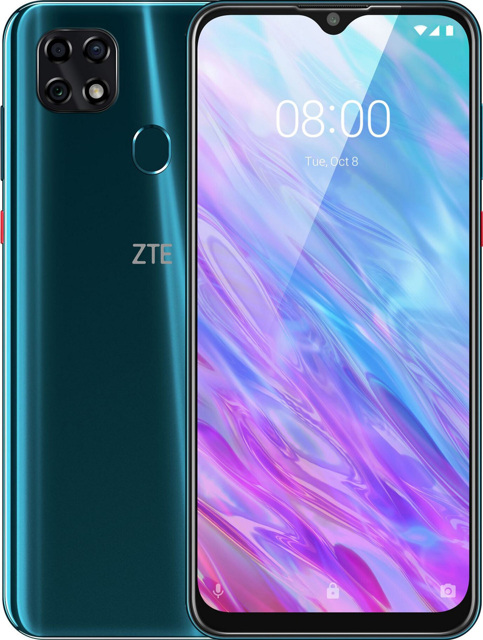 

Смартфон с большим дисплеем и сканером отпечатка пальца на 2 sim ZTE Blade 20 Smart Green 4/128 гб, Зеленый