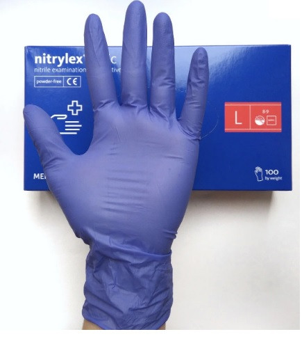 Нитриловые перчатки Mercator Nitrylex Basic  неопудренные размер L 100