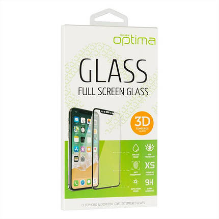 Защитное стекло Optima 3D Full Glue для Xiaomi Redmi 9 Black, фото 2