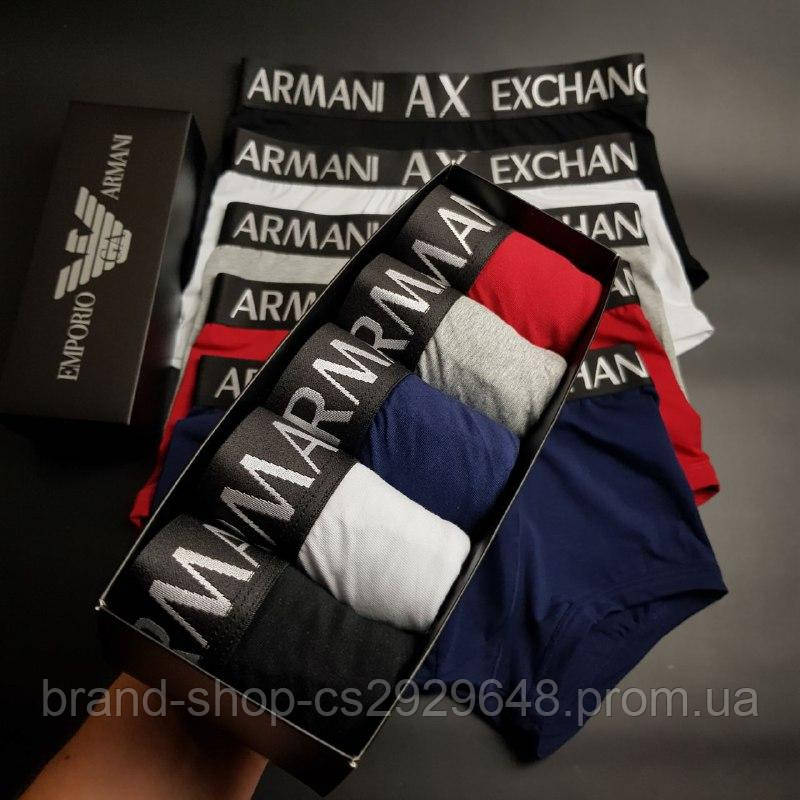 

Мужские трусы Armani боксеры Армани 5 штук хлопок шортики