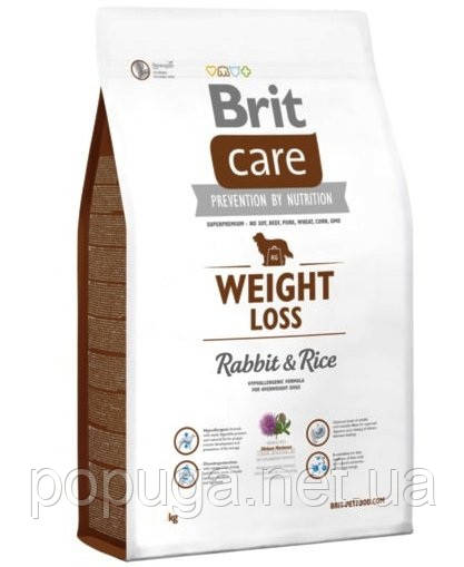 

Корм Brit Care Weight Loss для собак с избыточным весом Кролик и рис, 12 кг