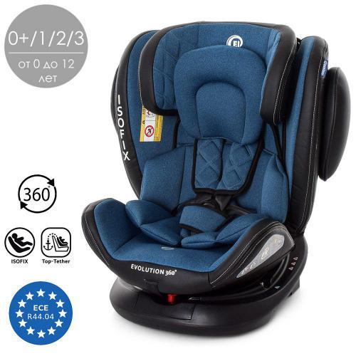 

Детское автокресло El Camino ME 1045 EVOLUTION 360 (navy blue) (1-36 кг), Синий