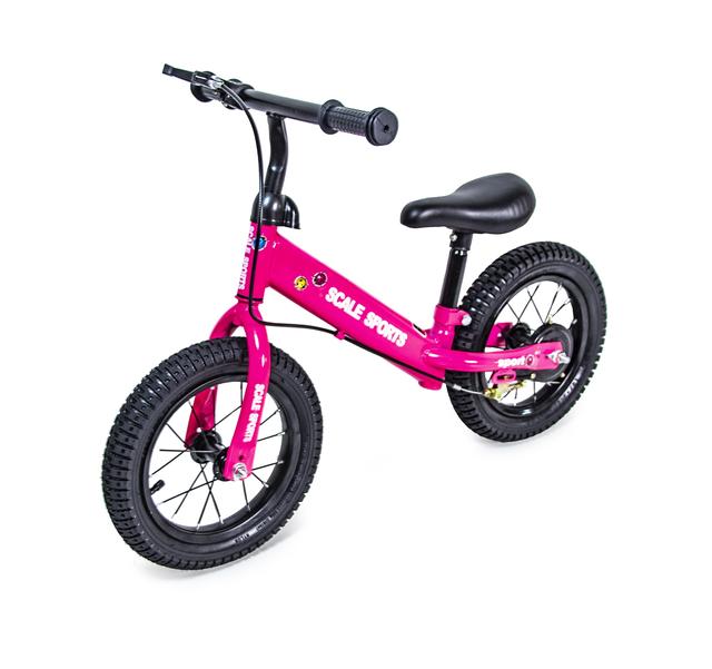Велобіг від Scale Sports з дисковим гальмом, діткам від 2 років. Рожевий